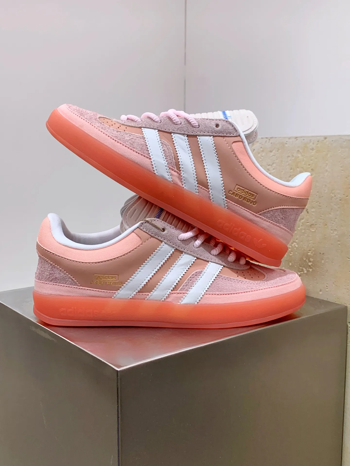 Bad Bunny adidas Gazelle Indoor Pink Low Top Replica Shoes FlexibleFit 510
