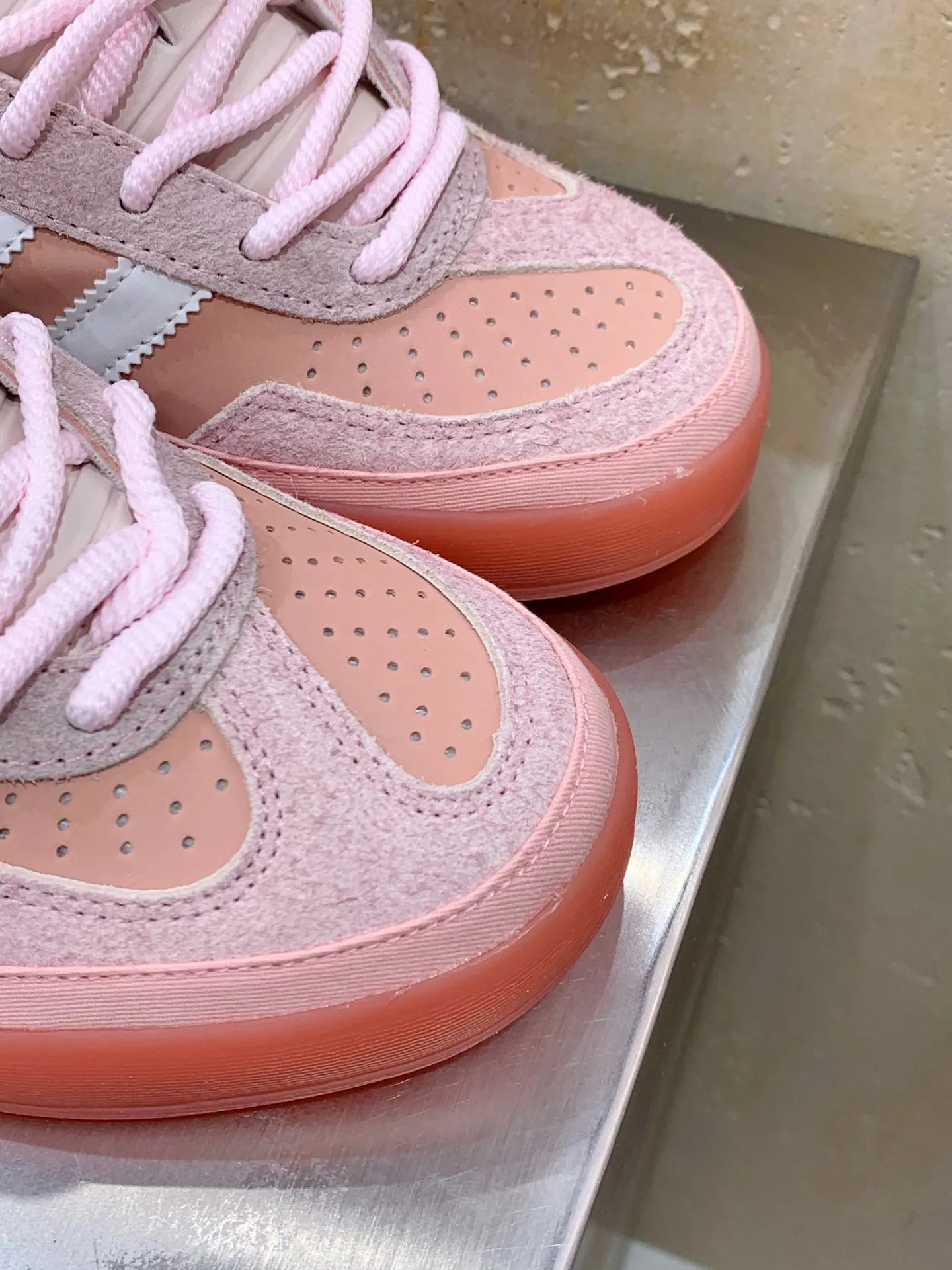Bad Bunny adidas Gazelle Indoor Pink Low Top Replica Shoes FlexibleFit 510