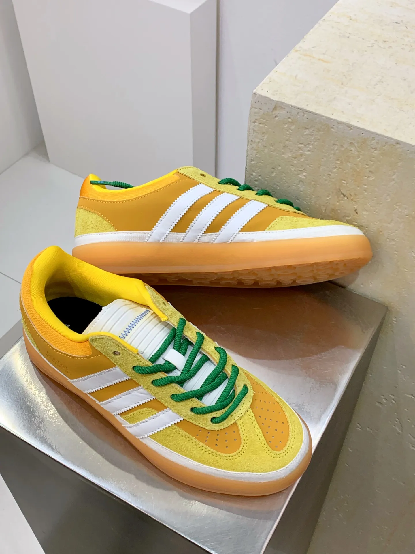 Bad Bunny adidas Gazelle Indoor Yellow Green Replica Shoes StreetReady 504