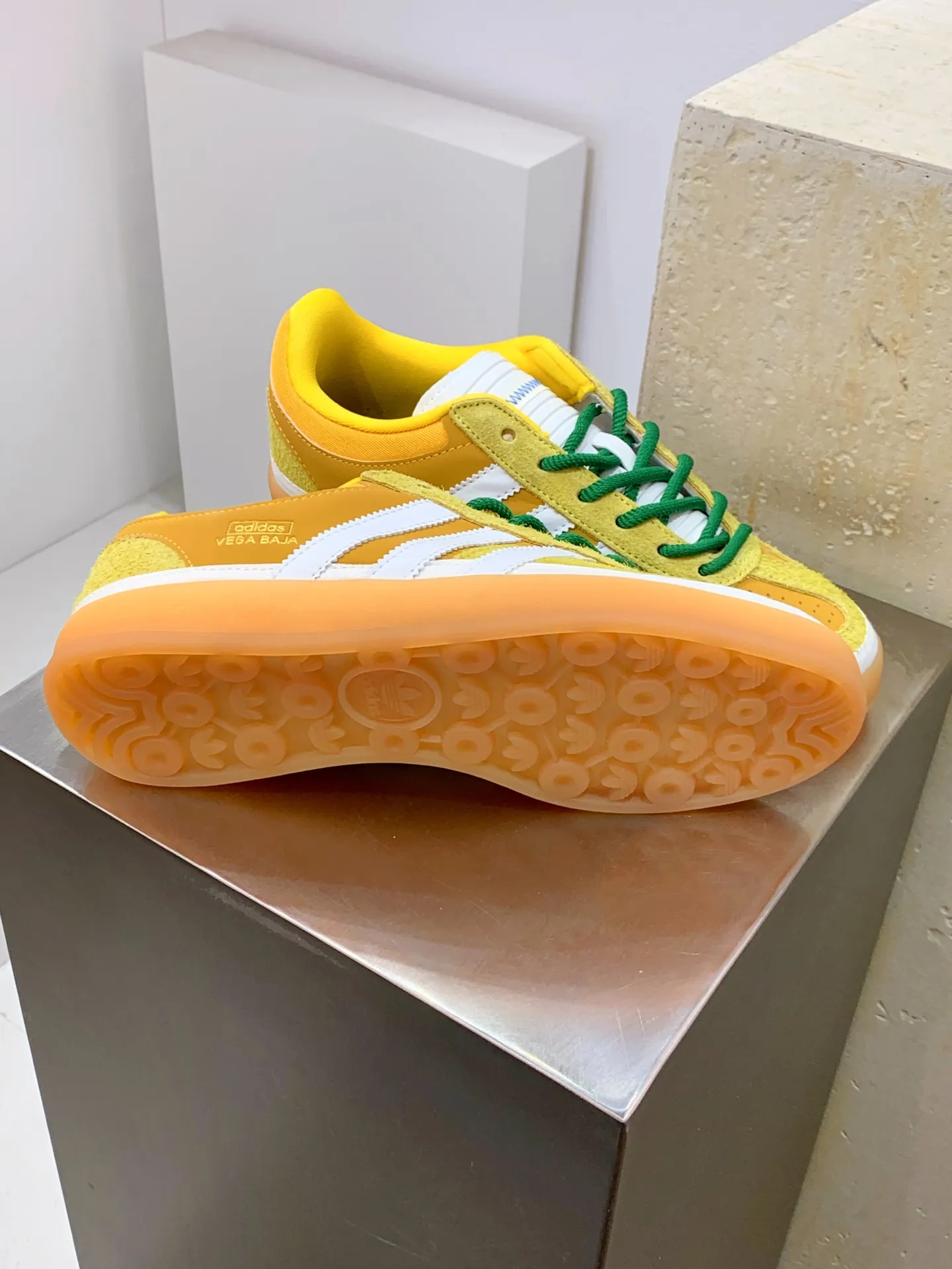 Bad Bunny adidas Gazelle Indoor Yellow Green Replica Shoes StreetReady 504