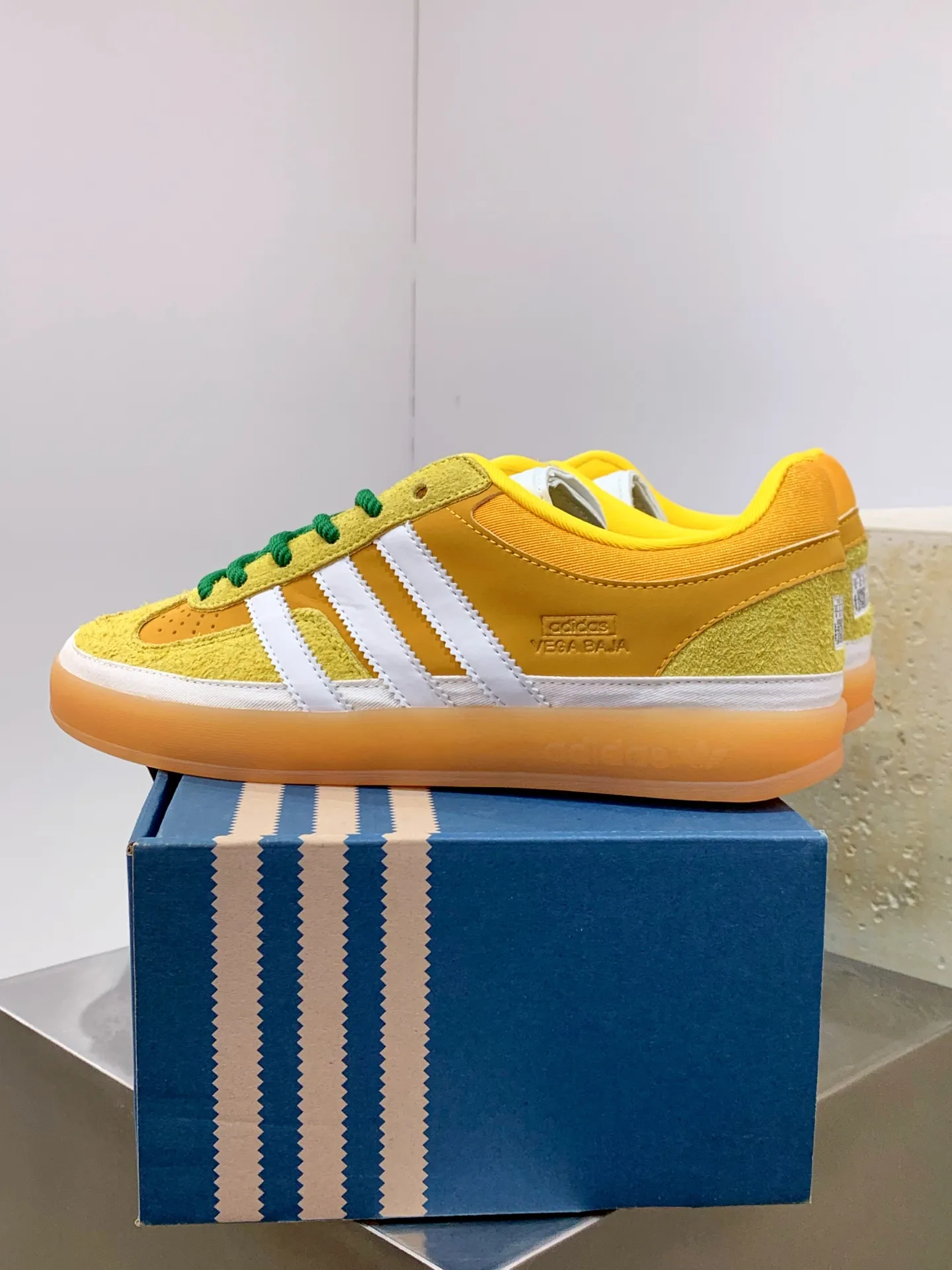 Bad Bunny adidas Gazelle Indoor Yellow Green Replica Shoes StreetReady 504