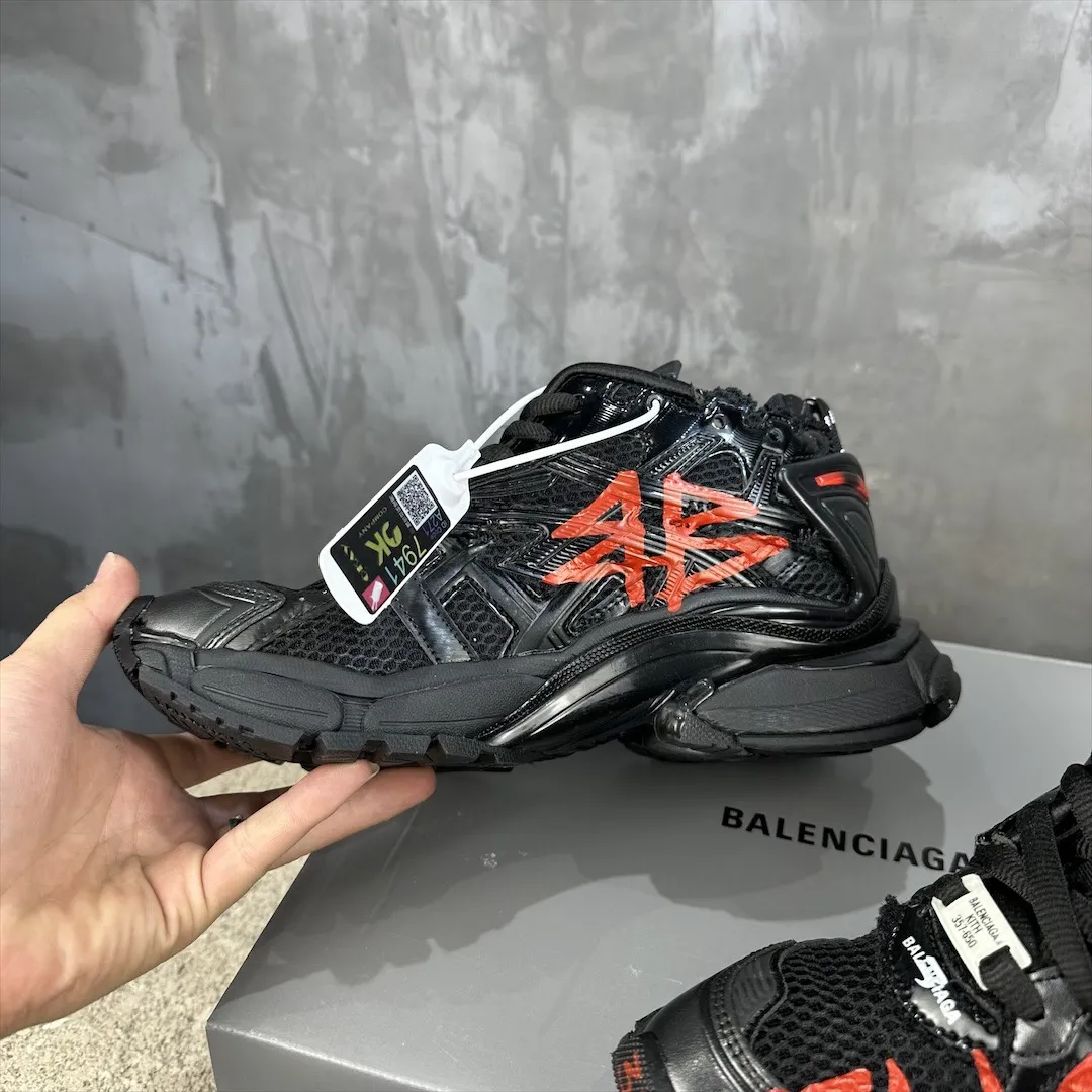 Balenciaga Runner Black Red Graffiti Replica Sneakers –  Rep Shoes Breathable 726