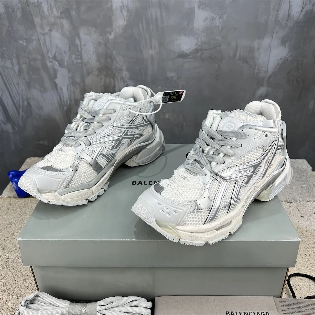 Sporty Balenciaga Runner Sneaker White Mesh – Replica Sneakers & Balenciaga Runners Replica 703