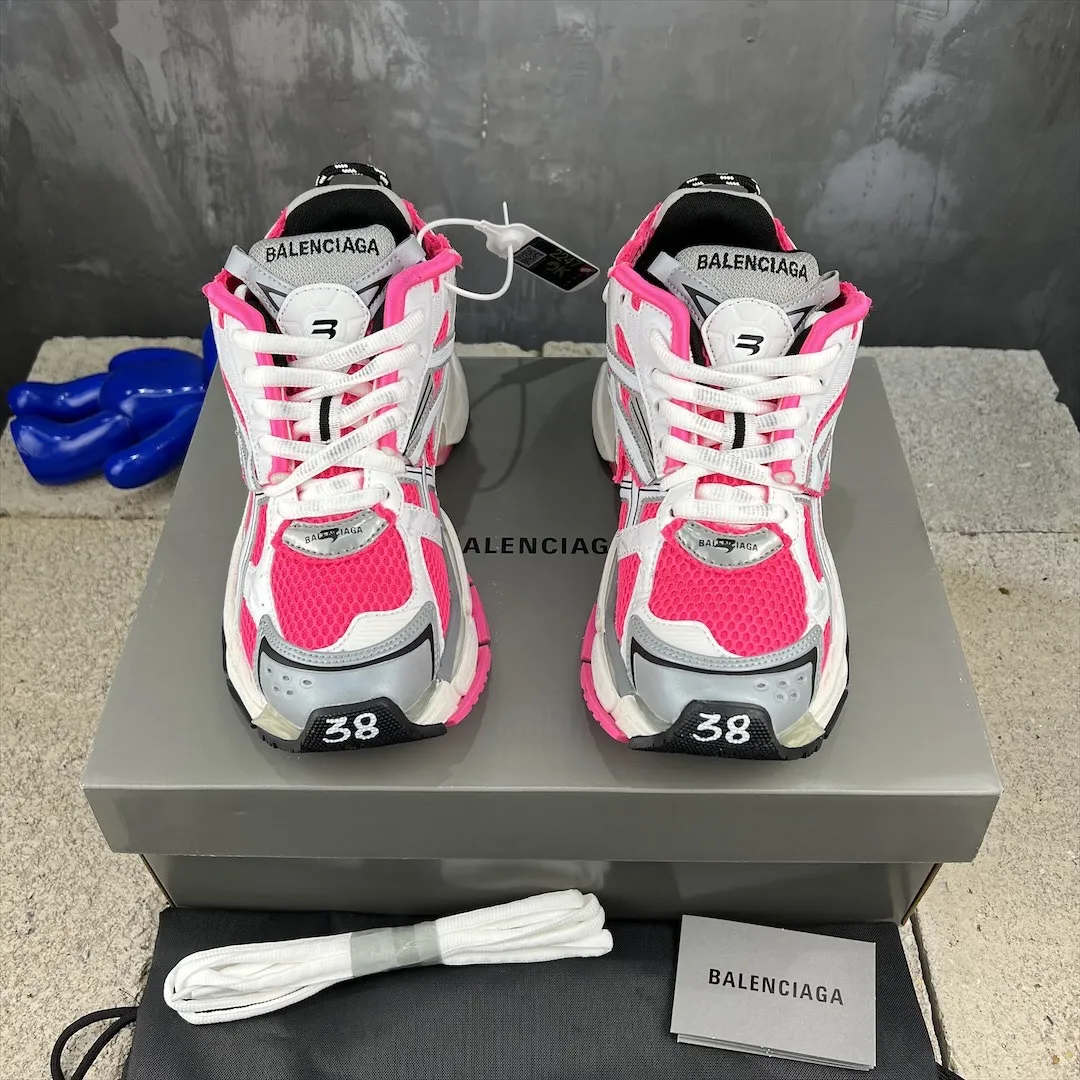 FlexibleFit Balenciaga Runner Sneakers Pink White Mesh – Replica Balenciaga Runners Shoes 708