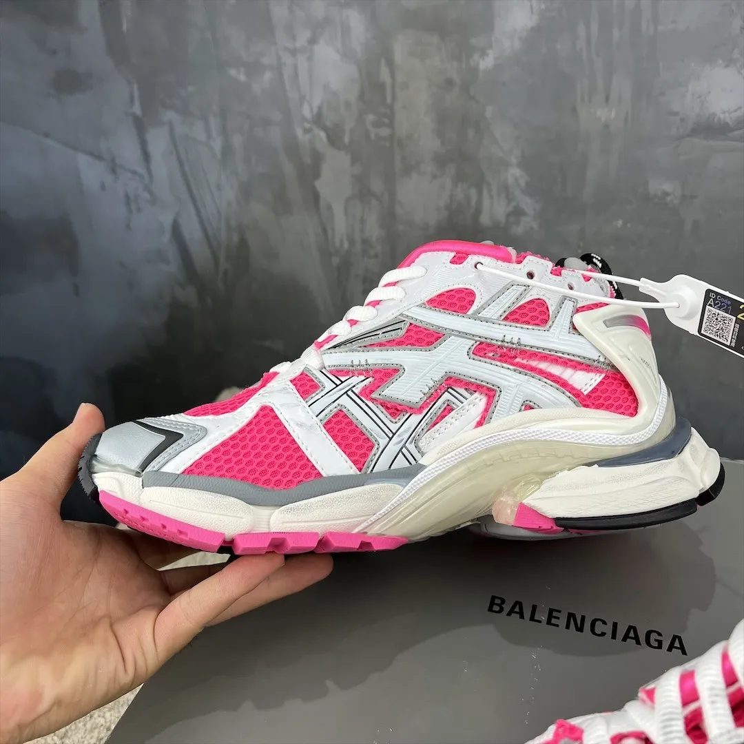 FlexibleFit Balenciaga Runner Sneakers Pink White Mesh – Replica Balenciaga Runners Shoes 708
