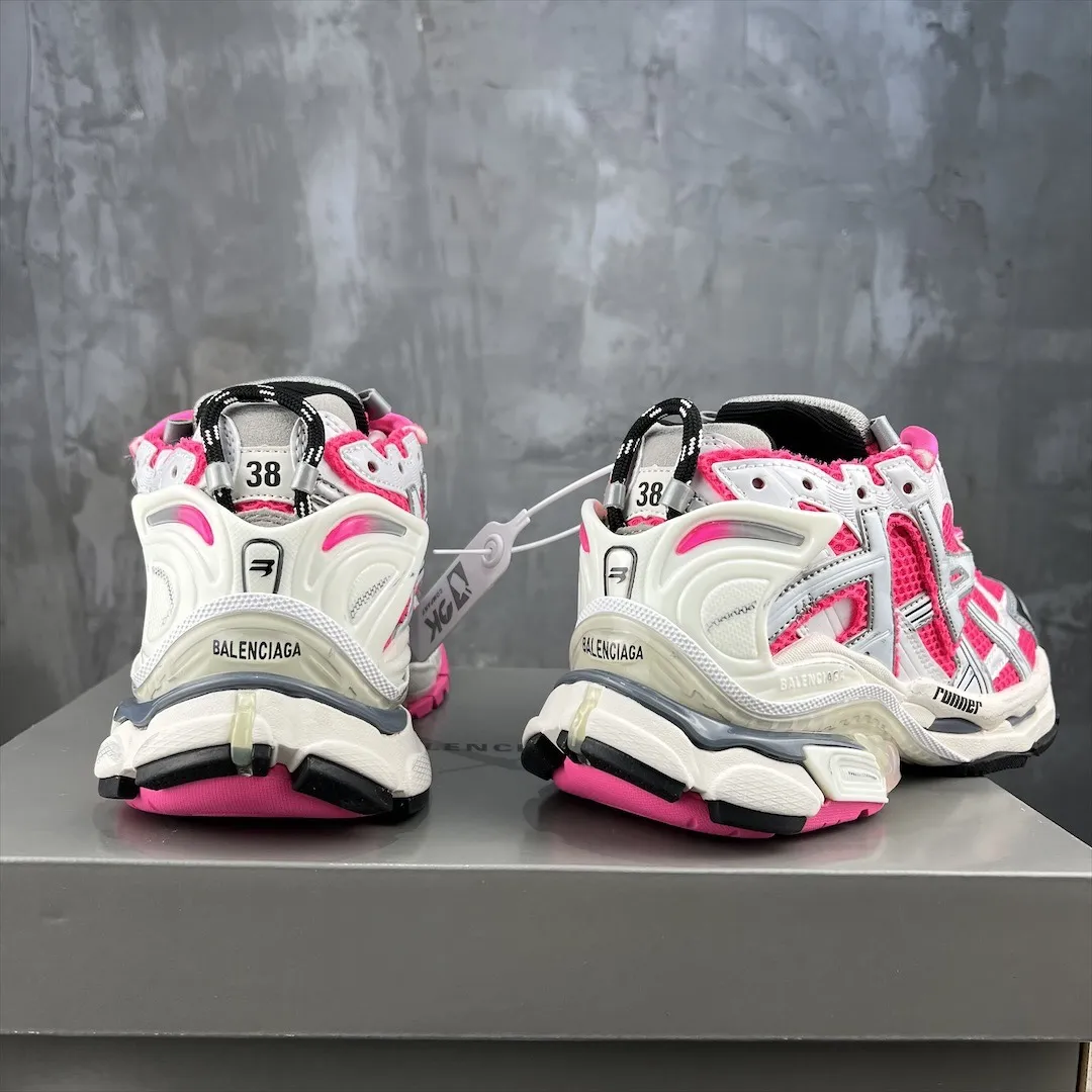 FlexibleFit Balenciaga Runner Sneakers Pink White Mesh – Replica Balenciaga Runners Shoes 708