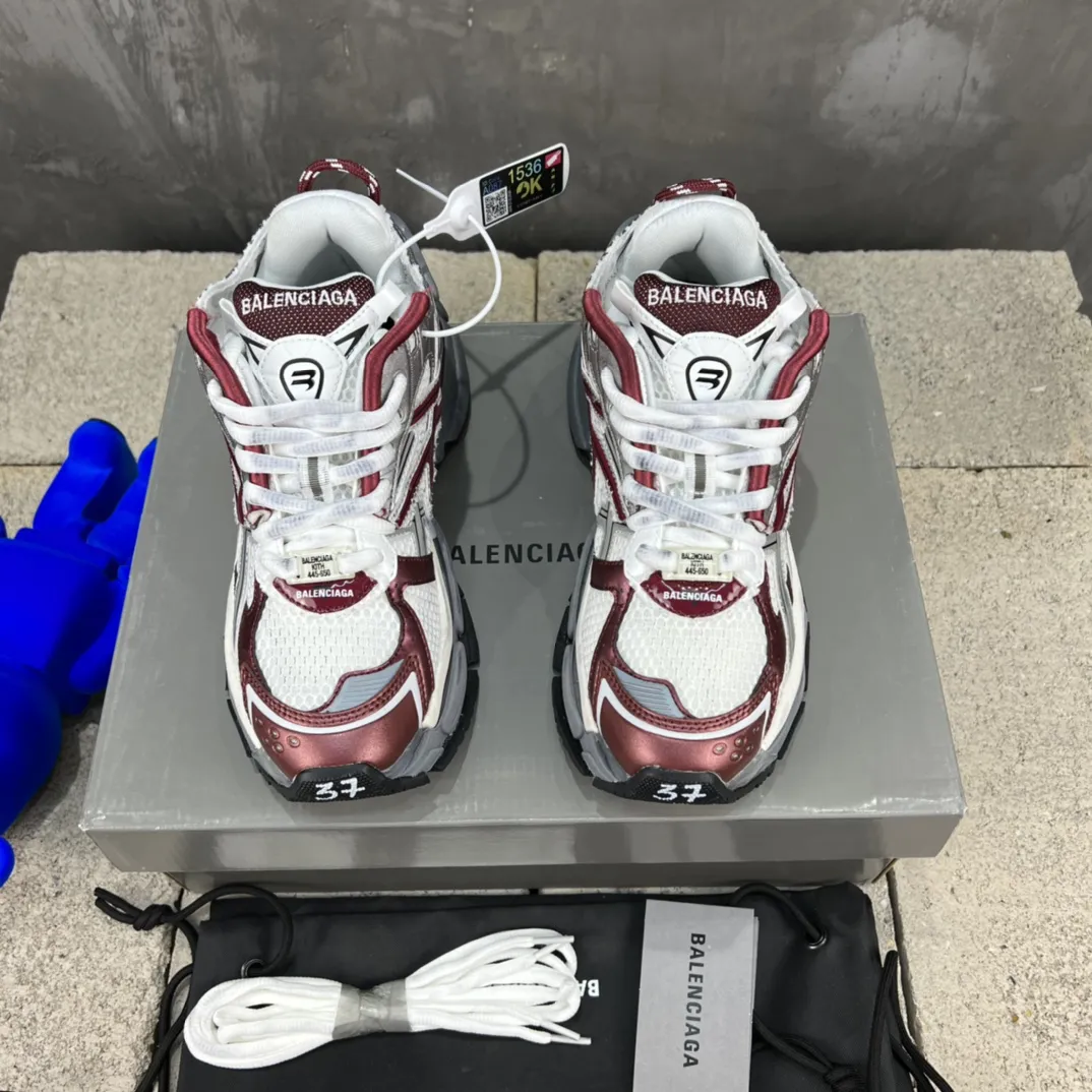 Balenciaga Runner Sneakers Red White Mesh – Replica Balenciaga Runners Shoes Functional 699
