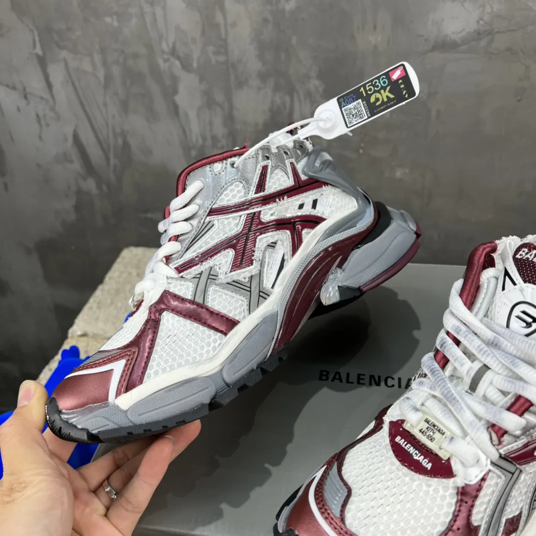 Balenciaga Runner Sneakers Red White Mesh – Replica Balenciaga Runners Shoes Functional 699