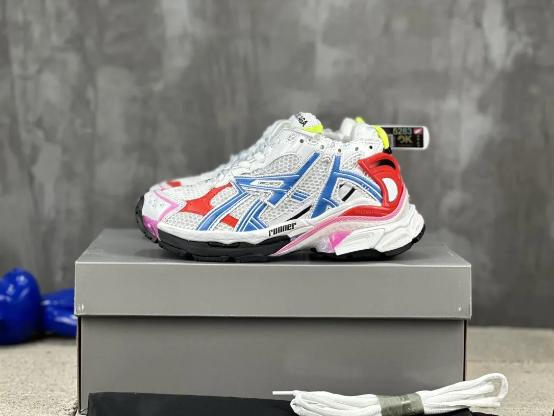 Balenciaga Runner Sneakers White Multicolor – Replica Balenciaga Runners Shoes Seasonal 717