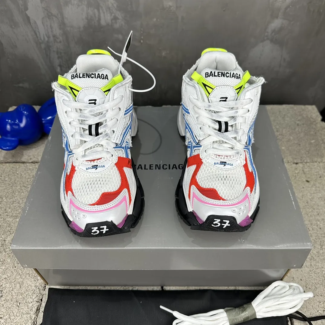 Balenciaga Runner Sneakers White Multicolor – Replica Balenciaga Runners Shoes Seasonal 717