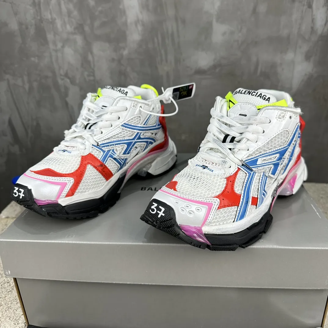 Balenciaga Runner Sneakers White Multicolor – Replica Balenciaga Runners Shoes Seasonal 717