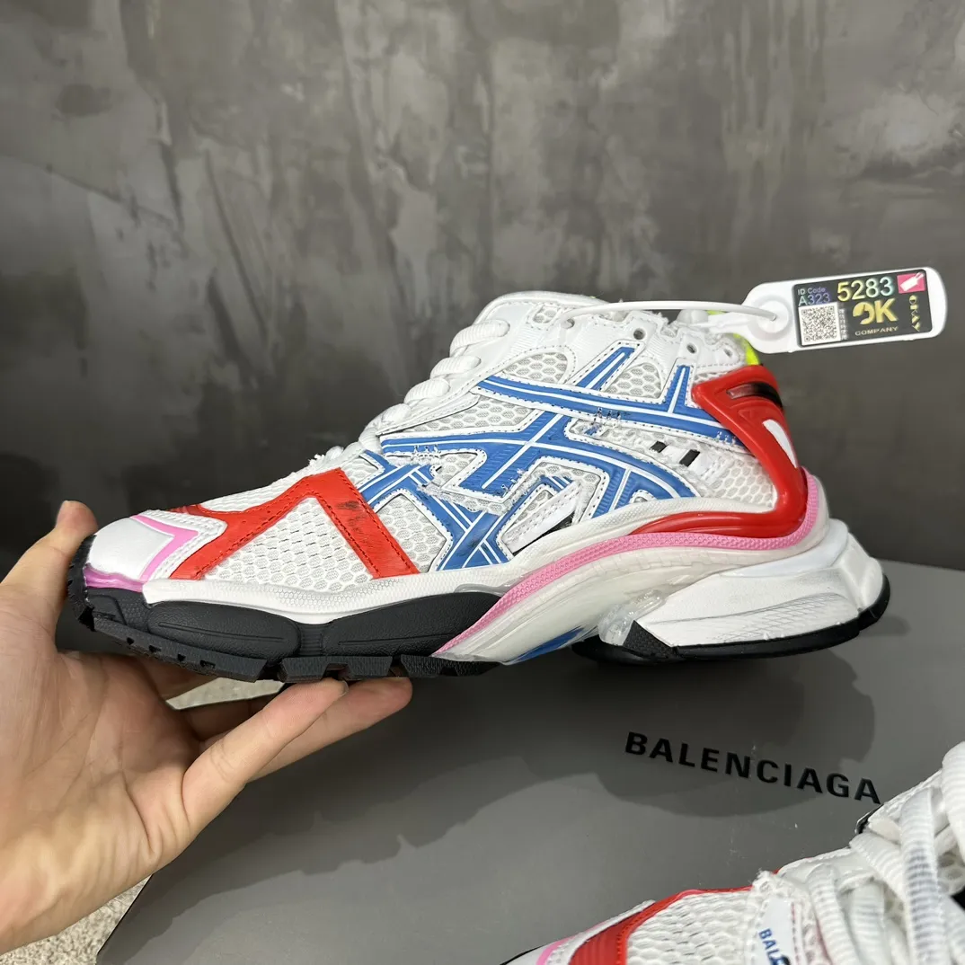 Balenciaga Runner Sneakers White Multicolor – Replica Balenciaga Runners Shoes Seasonal 717
