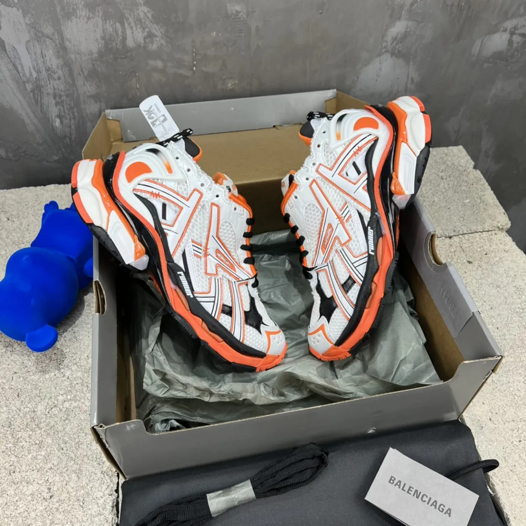 Balenciaga Runner White Orange Replica Sneakers –  Rep Shoes for Sale HighQuality 700