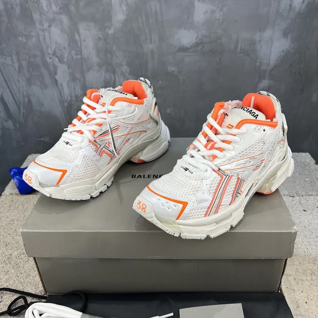 Tailored Balenciaga Runner White Orange Replica Sneakers –  Rep Shoes 714