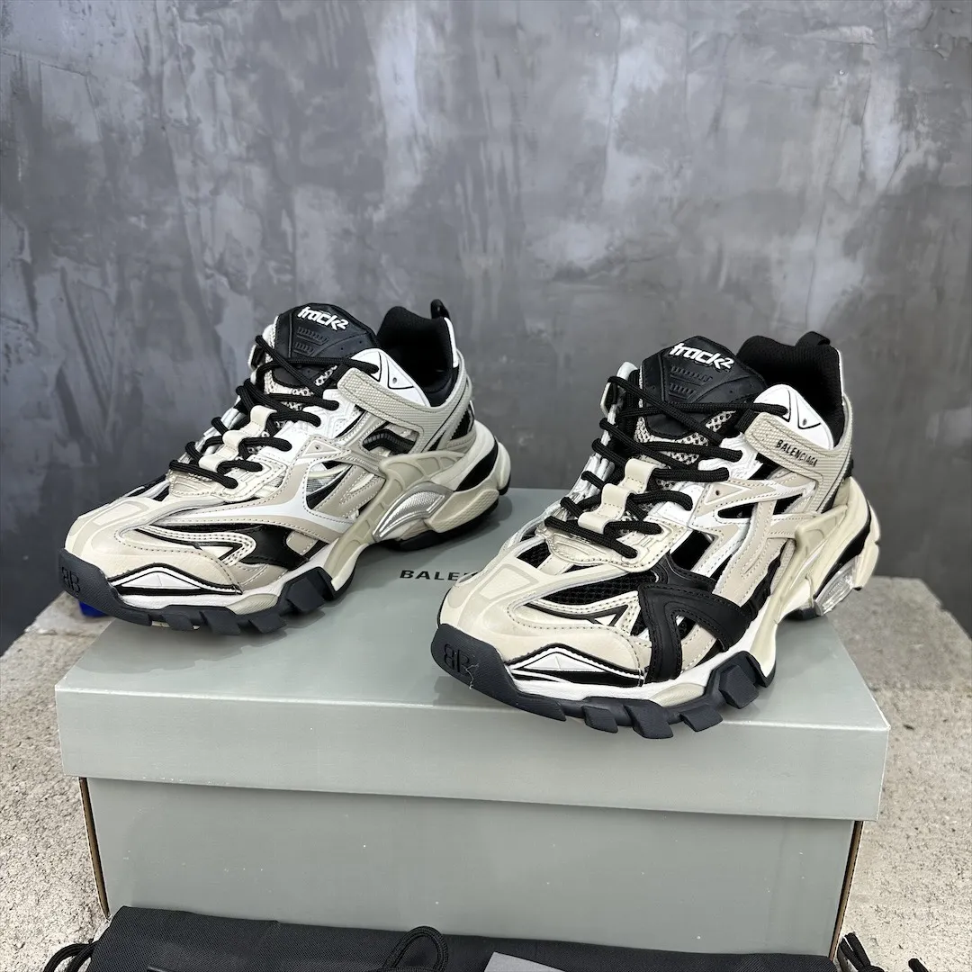 Balenciaga Track 2 Beige Black Replica Sneakers –  Rep Shoes Durable 735