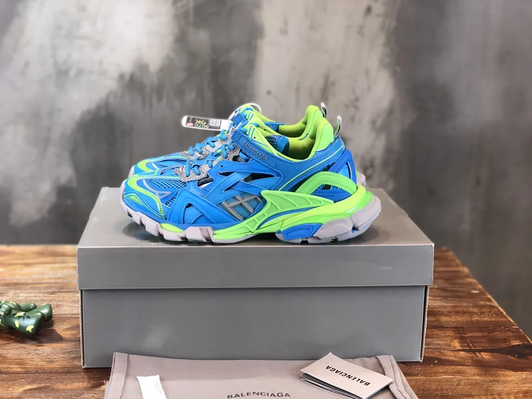 Effortless Balenciaga Track 2 Blue Green Replica Sneakers –  Rep Shoes for Sale 745