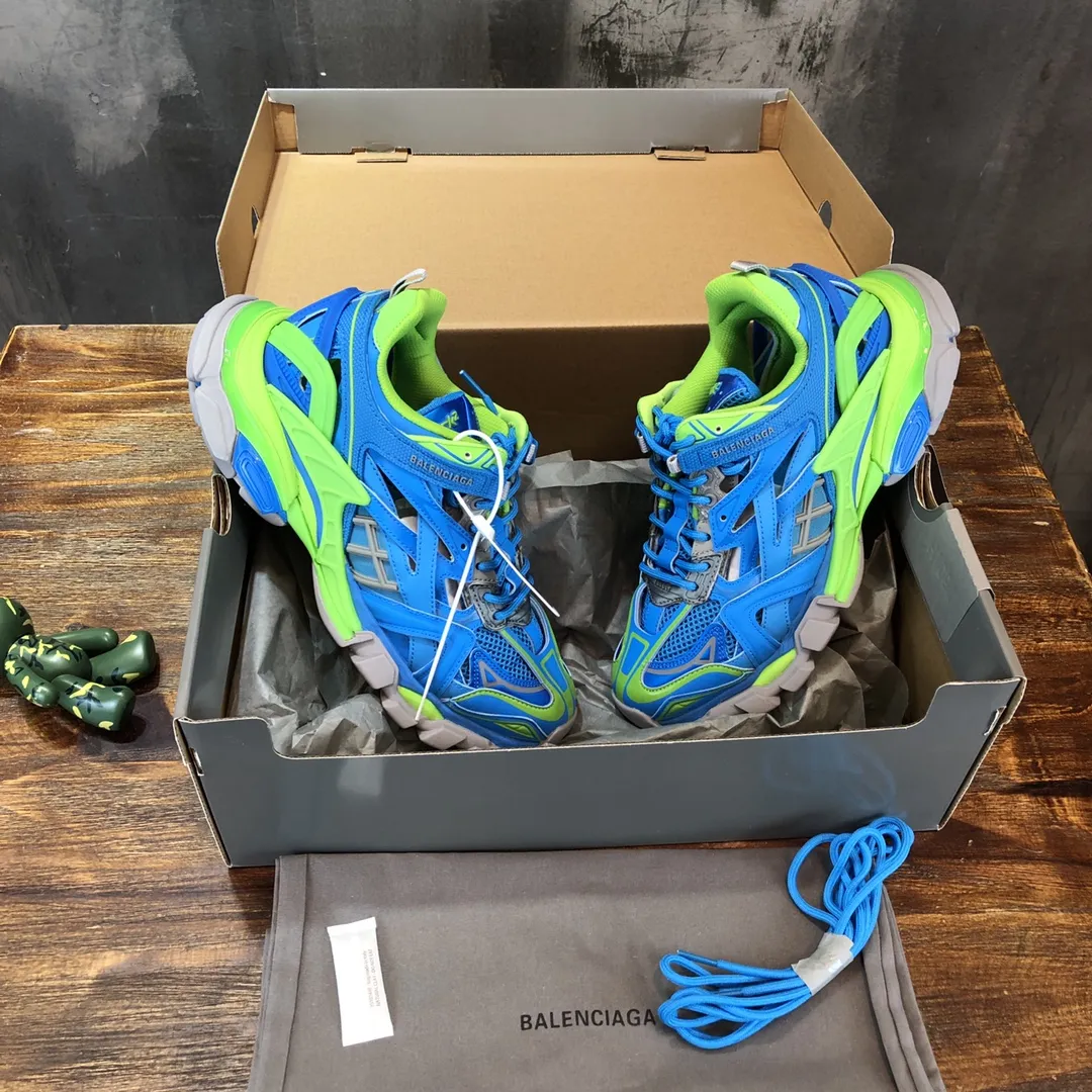 Effortless Balenciaga Track 2 Blue Green Replica Sneakers –  Rep Shoes for Sale 745