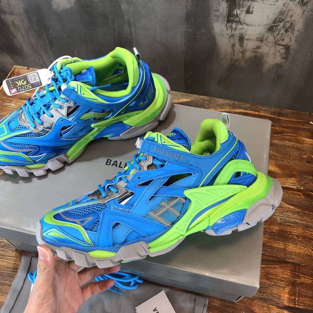 Effortless Balenciaga Track 2 Blue Green Replica Sneakers –  Rep Shoes for Sale 745