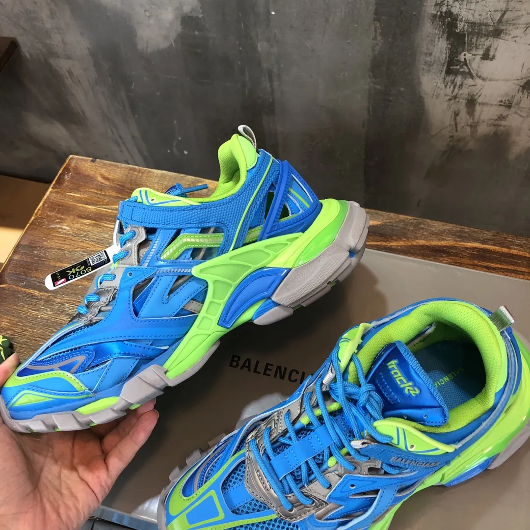 Effortless Balenciaga Track 2 Blue Green Replica Sneakers –  Rep Shoes for Sale 745