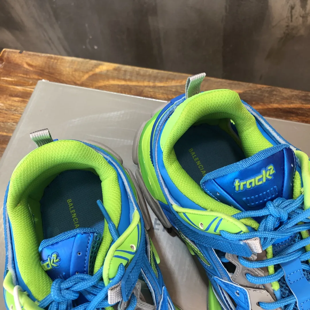 Effortless Balenciaga Track 2 Blue Green Replica Sneakers –  Rep Shoes for Sale 745