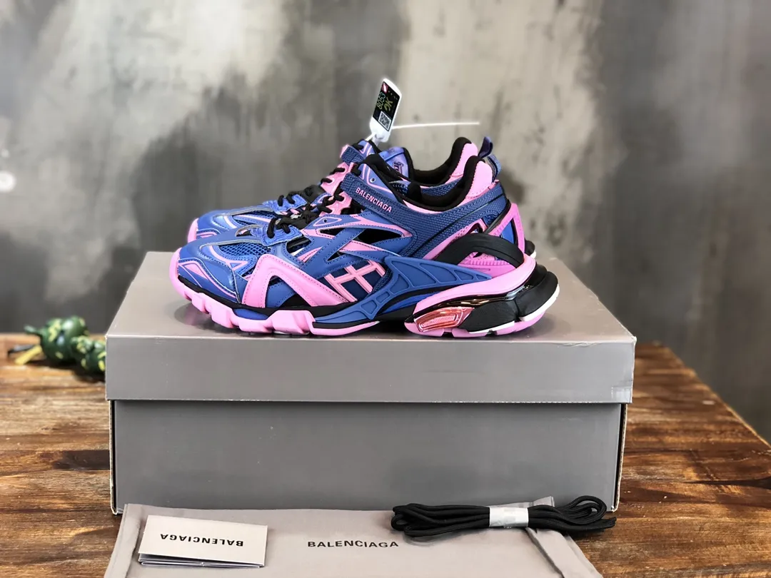 Balenciaga Track 2 Blue Pink Replica Sneakers –  Rep Shoes Breathable 736