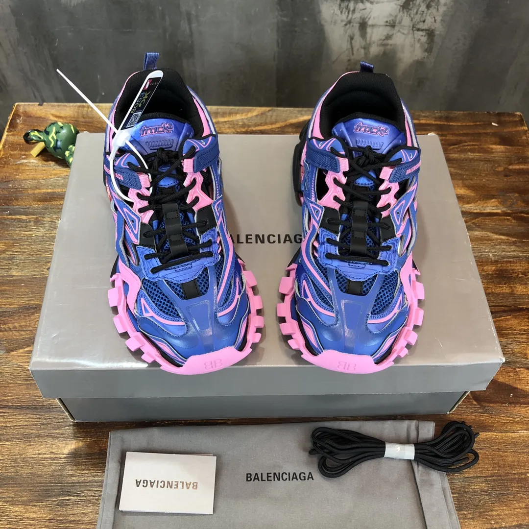 Balenciaga Track 2 Blue Pink Replica Sneakers –  Rep Shoes Breathable 736