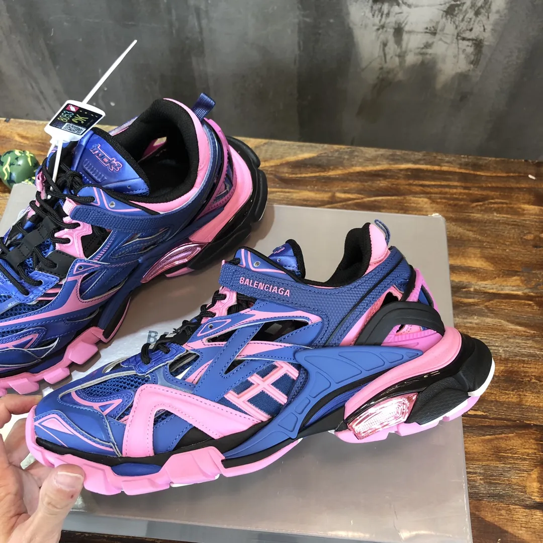 Balenciaga Track 2 Blue Pink Replica Sneakers –  Rep Shoes Breathable 736