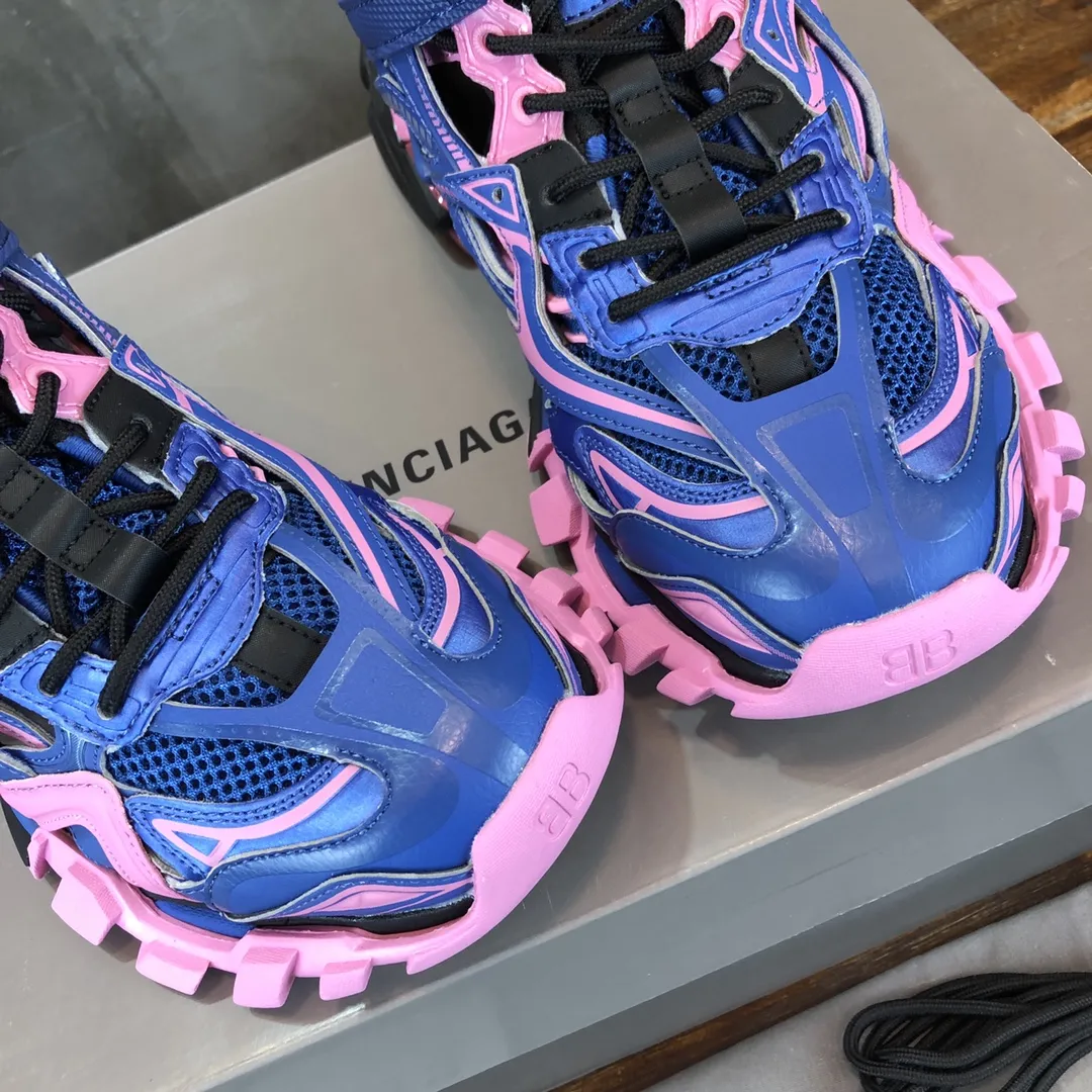 Balenciaga Track 2 Blue Pink Replica Sneakers –  Rep Shoes Breathable 736