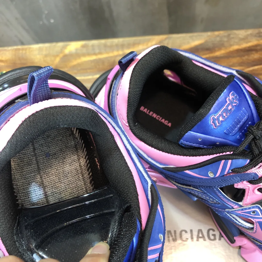 Balenciaga Track 2 Blue Pink Replica Sneakers –  Rep Shoes Breathable 736