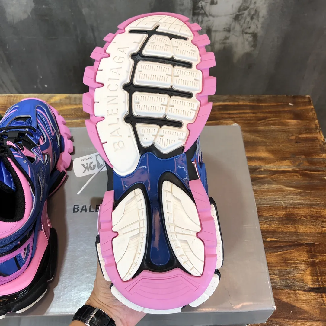 Balenciaga Track 2 Blue Pink Replica Sneakers –  Rep Shoes Breathable 736