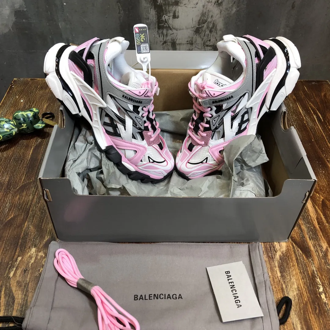 FastDry Balenciaga Track 2 Pink White Replica Sneakers – Balenciaga Shoes Copy 738