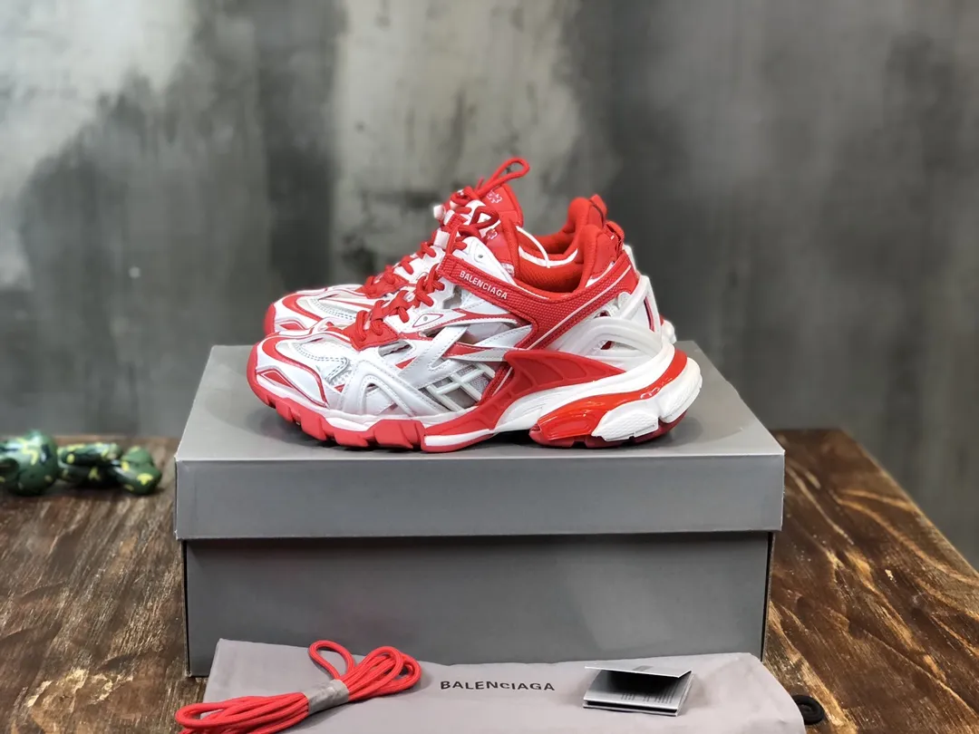 Practical Balenciaga Track 2 Red White Replica Sneakers –  Rep Shoes 744