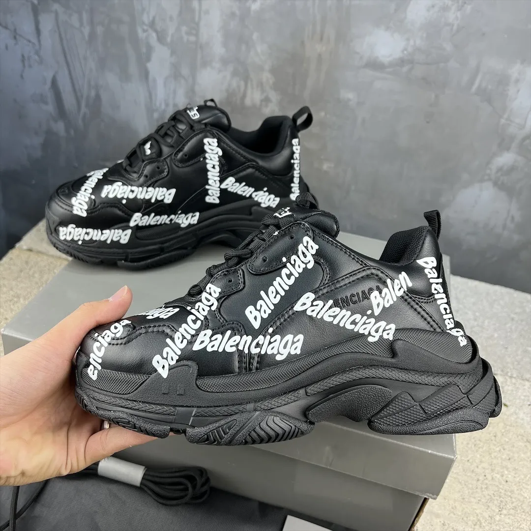 Thermal Balenciaga Triple S All Black Replica Sneakers –  Rep Shoes Collection 758