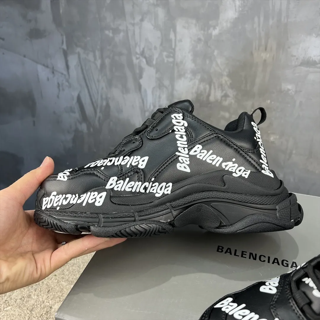 Thermal Balenciaga Triple S All Black Replica Sneakers –  Rep Shoes Collection 758