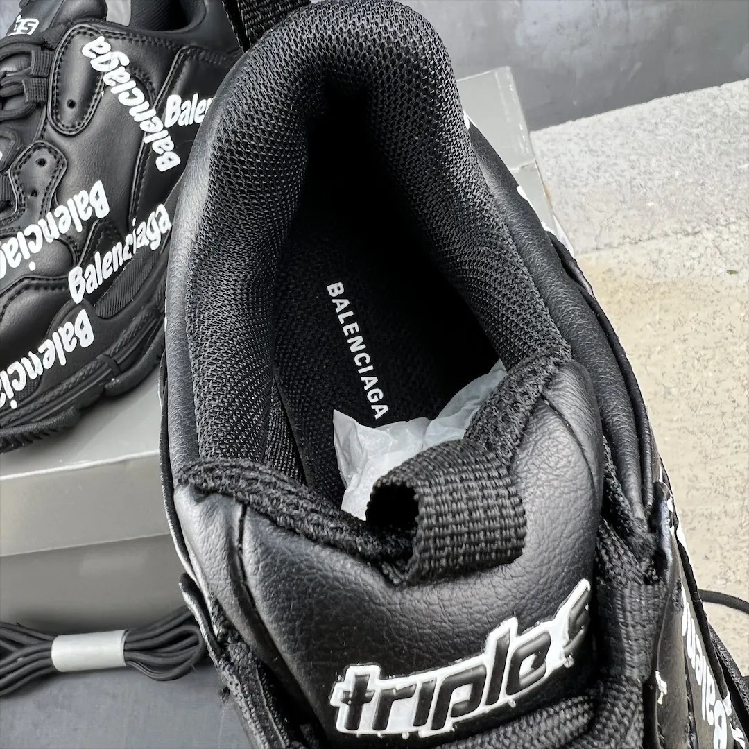 Thermal Balenciaga Triple S All Black Replica Sneakers –  Rep Shoes Collection 758