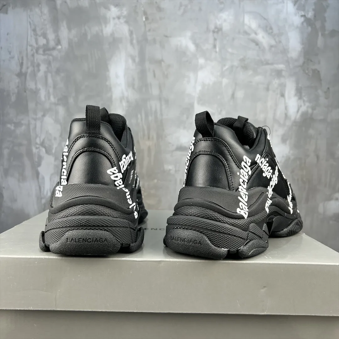 Thermal Balenciaga Triple S All Black Replica Sneakers –  Rep Shoes Collection 758