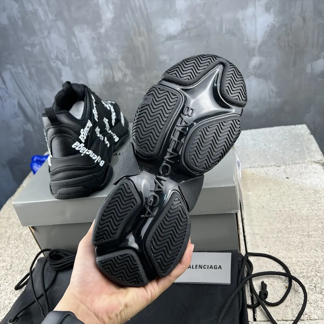 Thermal Balenciaga Triple S All Black Replica Sneakers –  Rep Shoes Collection 758
