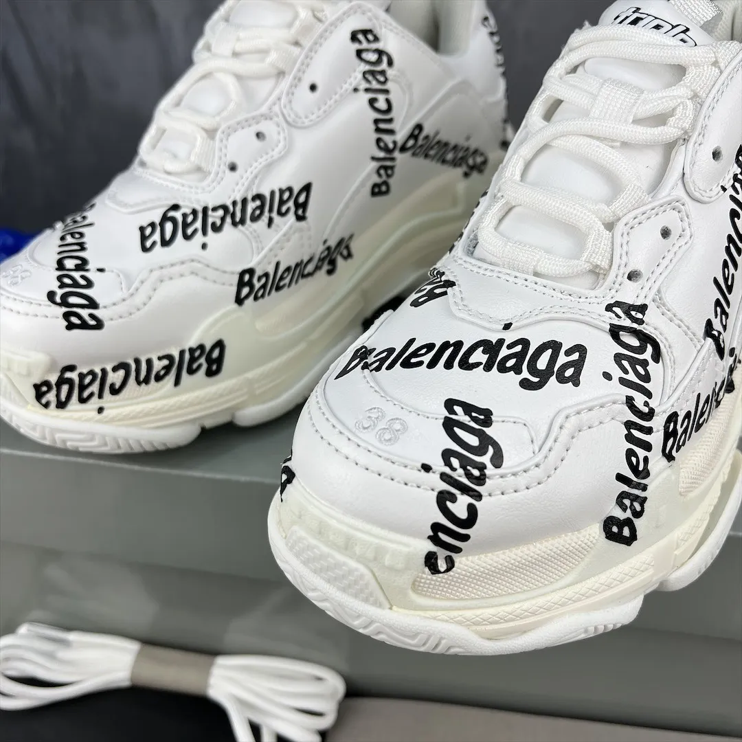 Modern Balenciaga Triple S Allover Logo White Replica Sneakers –  Rep Shoes for Sale 768