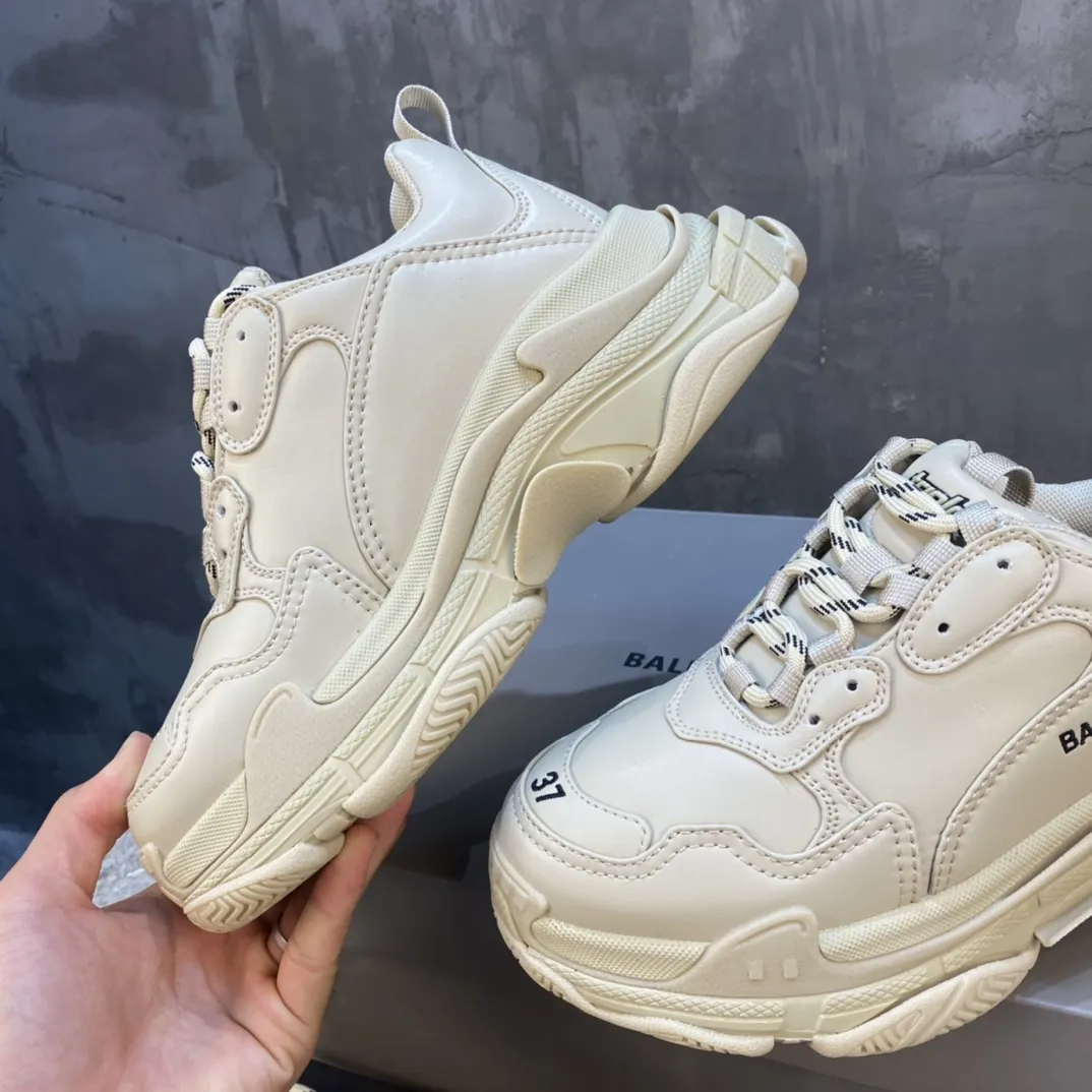 Neat Balenciaga Triple S Beige Replica Sneakers –  Rep Shoes Collection 788