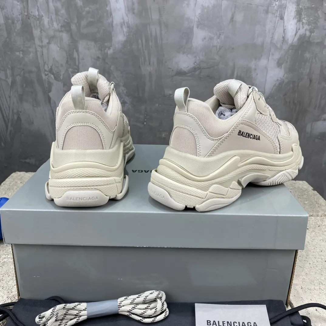 Neat Balenciaga Triple S Beige Replica Sneakers –  Rep Shoes Collection 788
