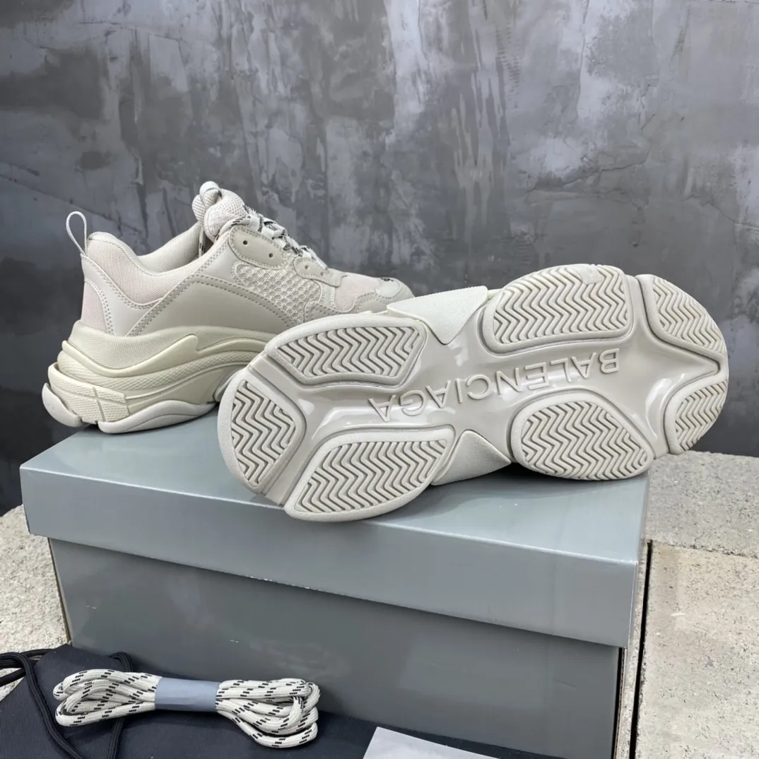 Neat Balenciaga Triple S Beige Replica Sneakers –  Rep Shoes Collection 788