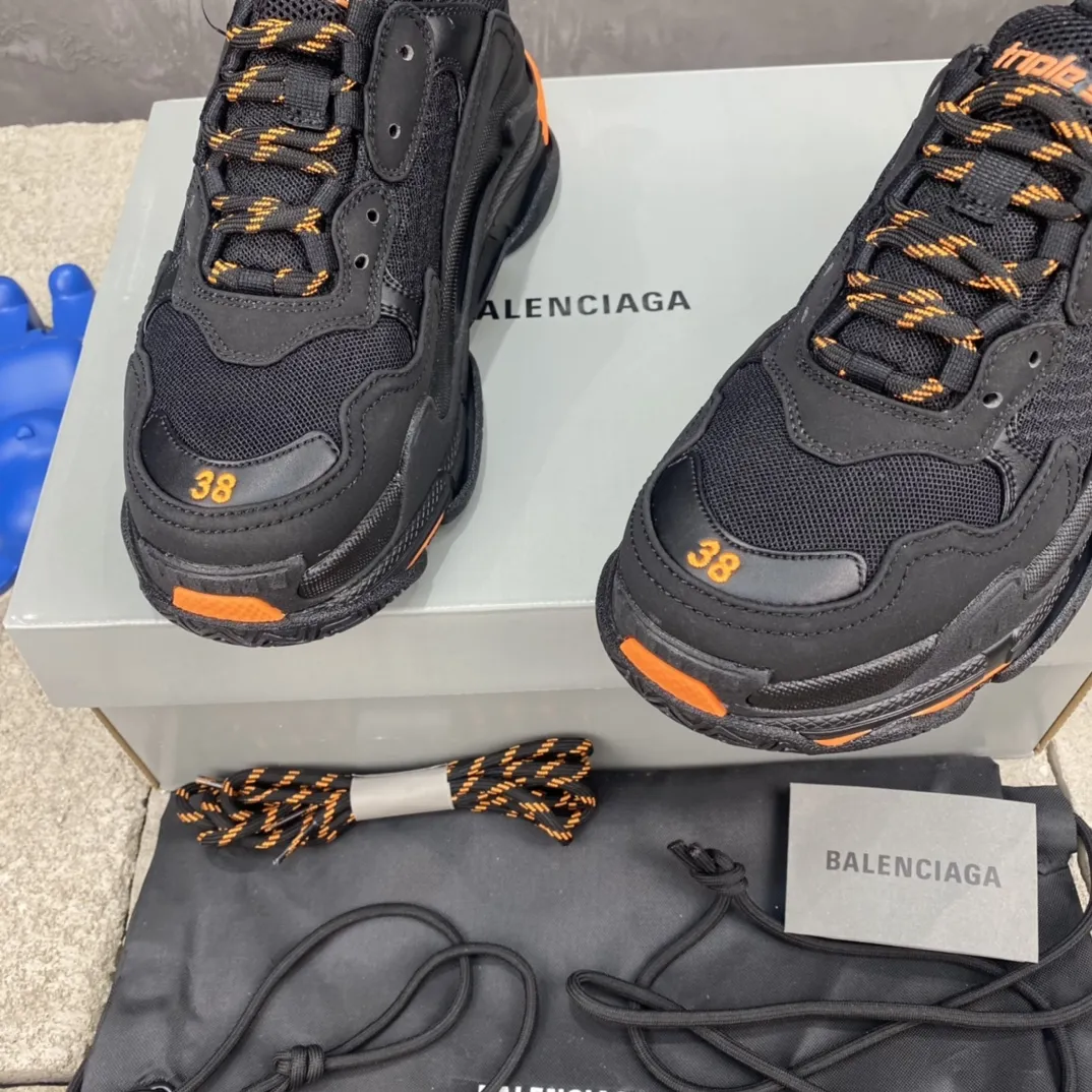 Balenciaga Triple S Black Orange Replica Sneakers –  Rep Shoes WellDesigned 773