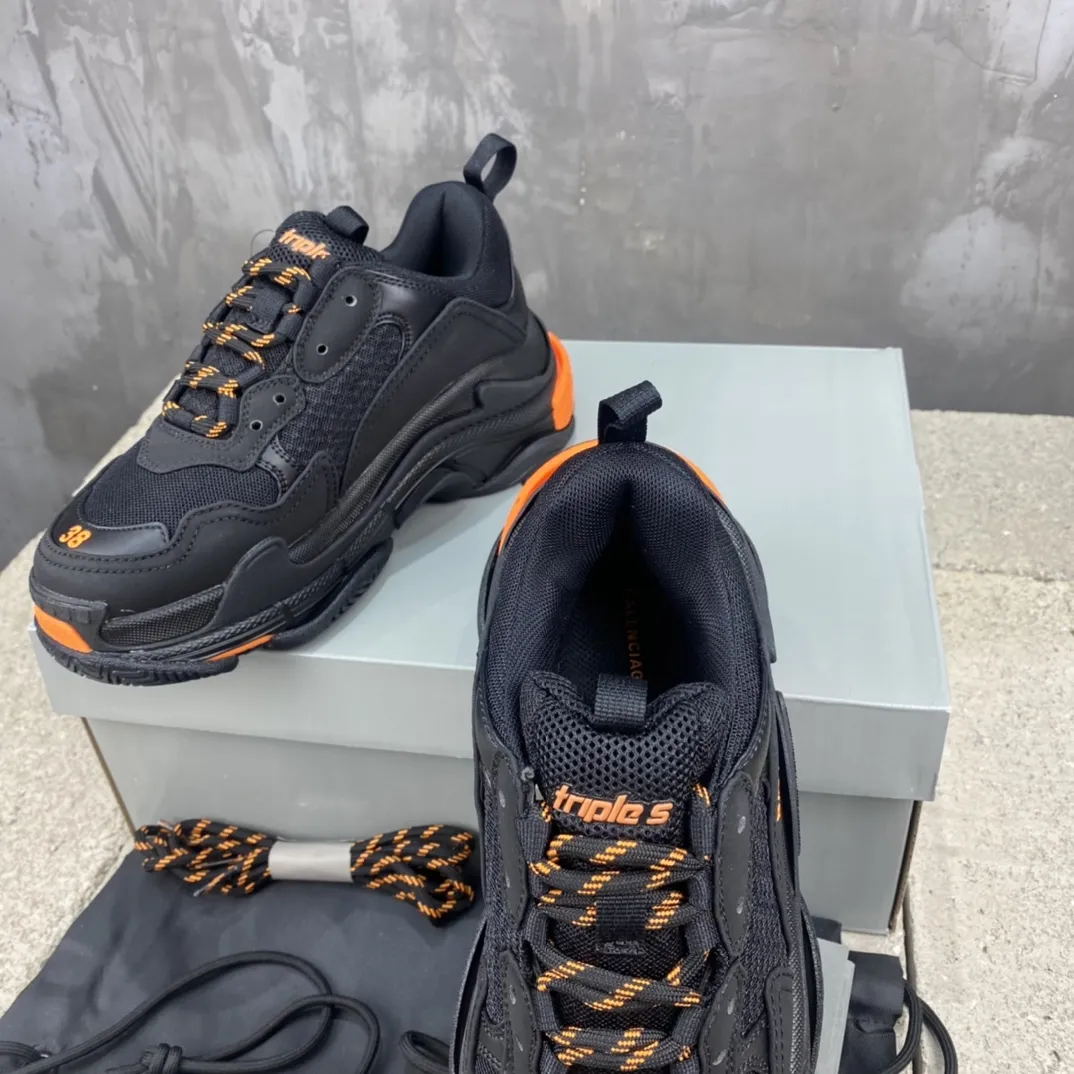 Balenciaga Triple S Black Orange Replica Sneakers –  Rep Shoes WellDesigned 773