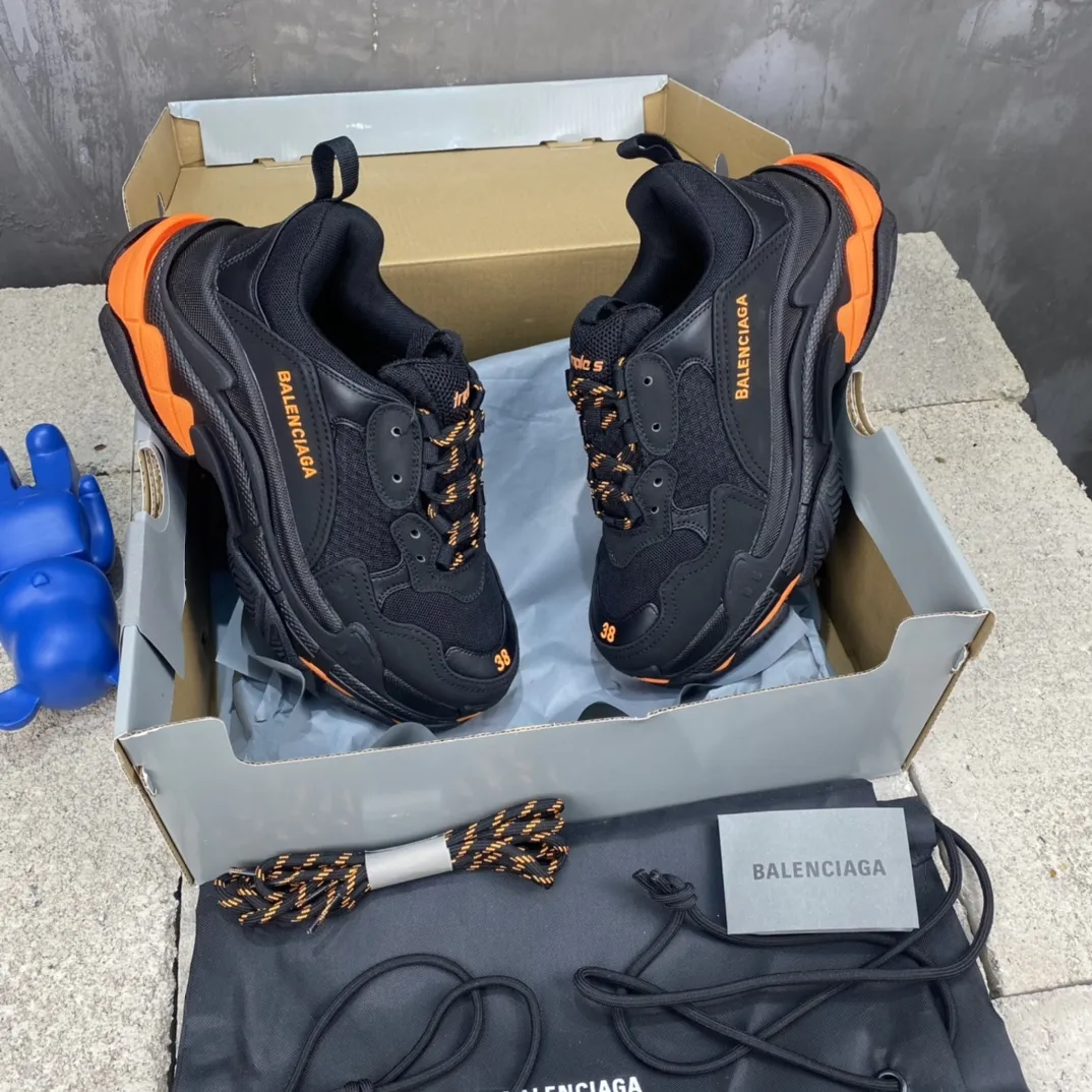 Balenciaga Triple S Black Orange Replica Sneakers –  Rep Shoes WellDesigned 773