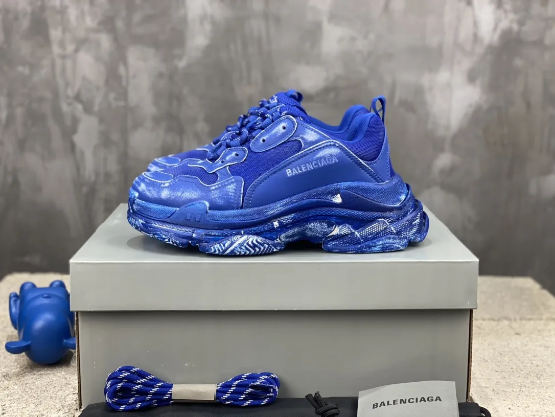 Balenciaga Triple S Blue Replica Sneakers –  Rep Shoes Collection ZeroBulk 777