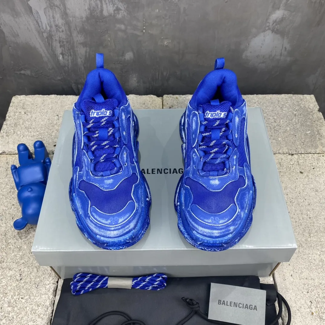 Balenciaga Triple S Blue Replica Sneakers –  Rep Shoes Collection ZeroBulk 777
