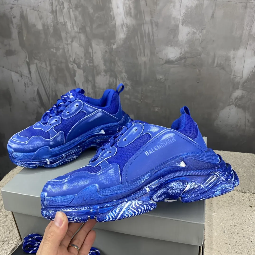 Balenciaga Triple S Blue Replica Sneakers –  Rep Shoes Collection ZeroBulk 777
