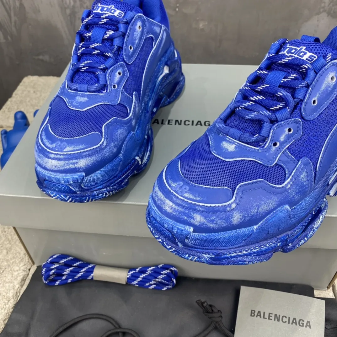 Balenciaga Triple S Blue Replica Sneakers –  Rep Shoes Collection ZeroBulk 777
