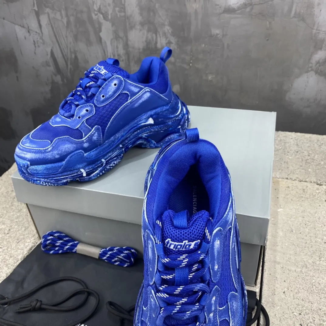 Balenciaga Triple S Blue Replica Sneakers –  Rep Shoes Collection ZeroBulk 777