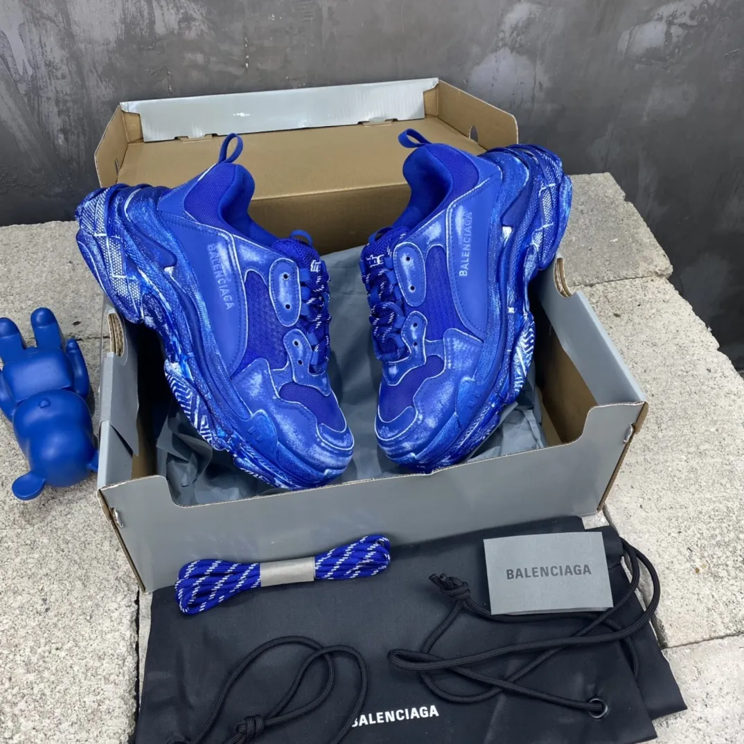 Balenciaga Triple S Blue Replica Sneakers –  Rep Shoes Collection ZeroBulk 777